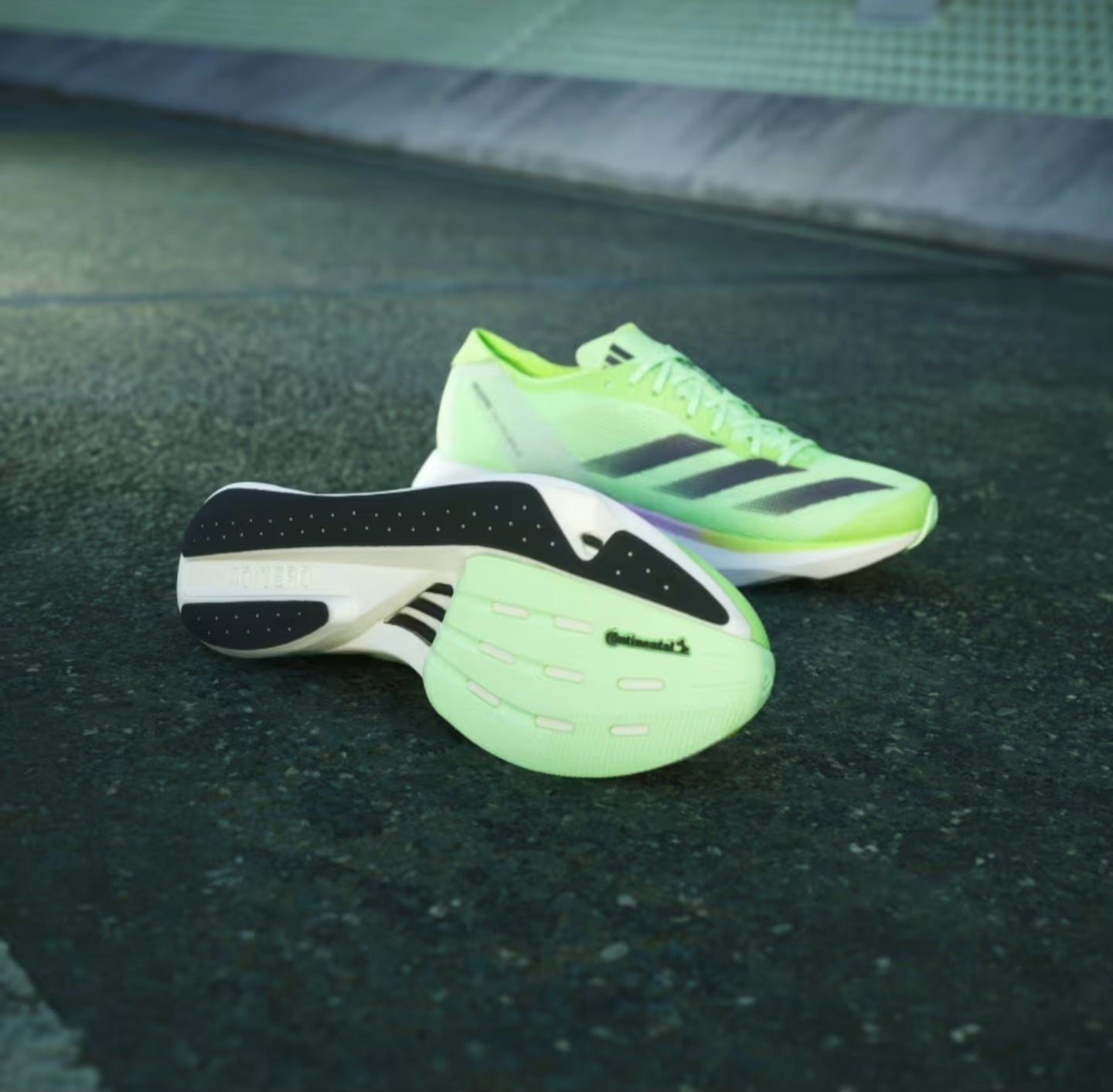 Adidas Adizero Takumi Sen 10 Lime Green Running Shoes