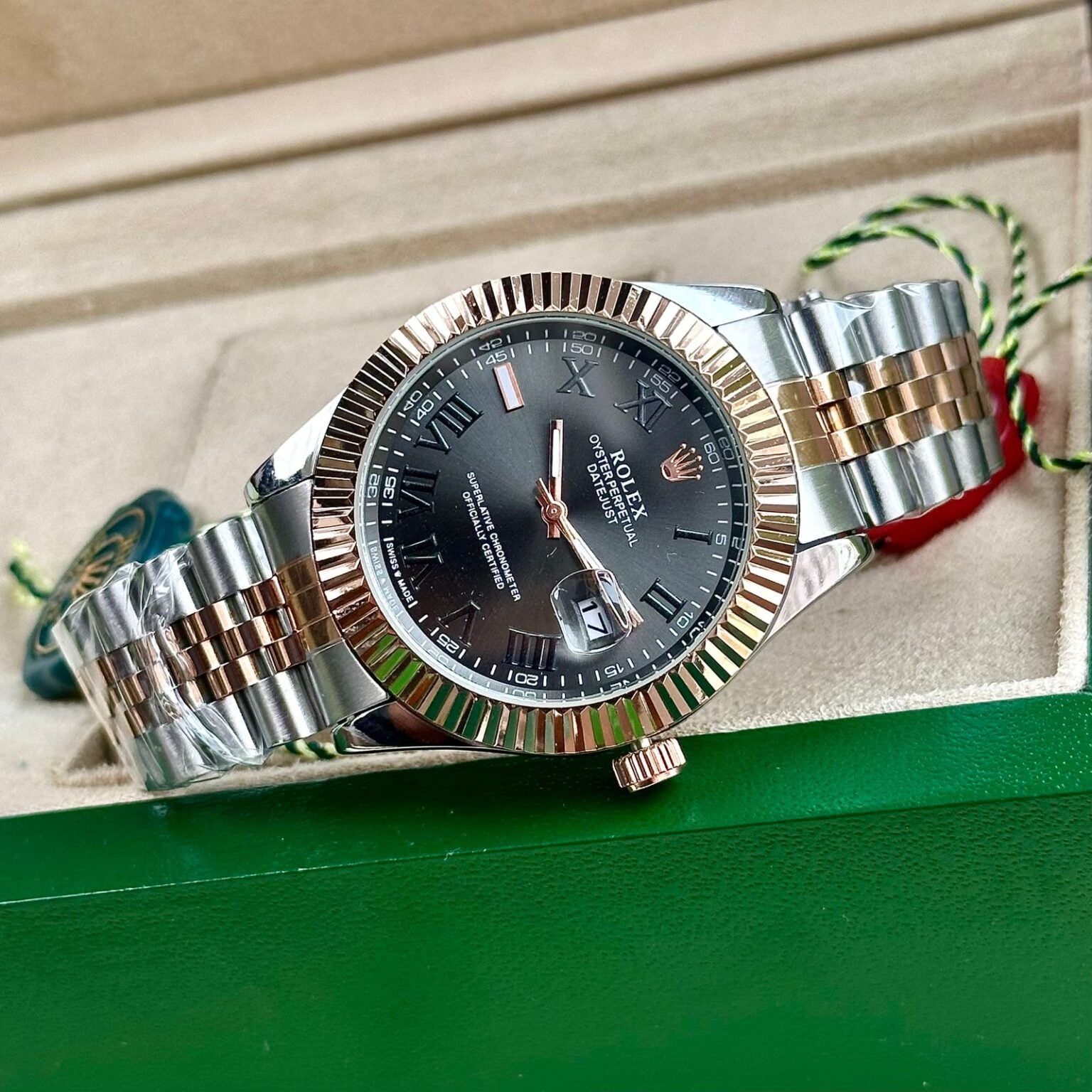 Rolex Datejust Grey Quartz Watch
