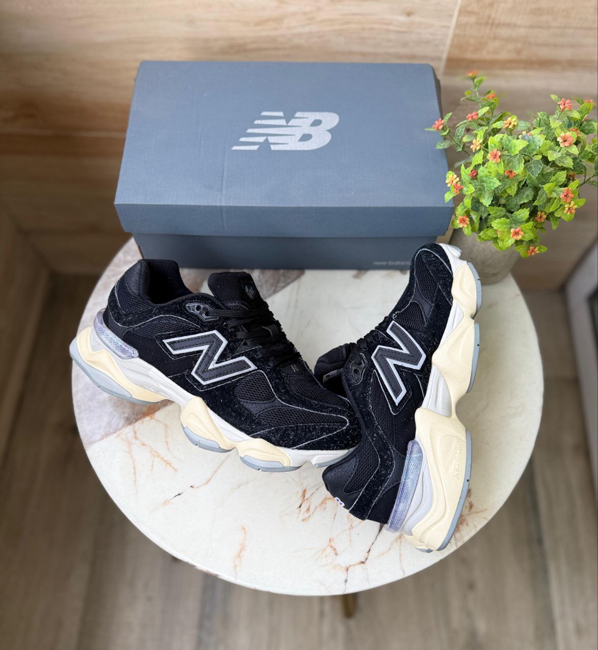 New Balance 9060 Black Sea Salt Sneakers