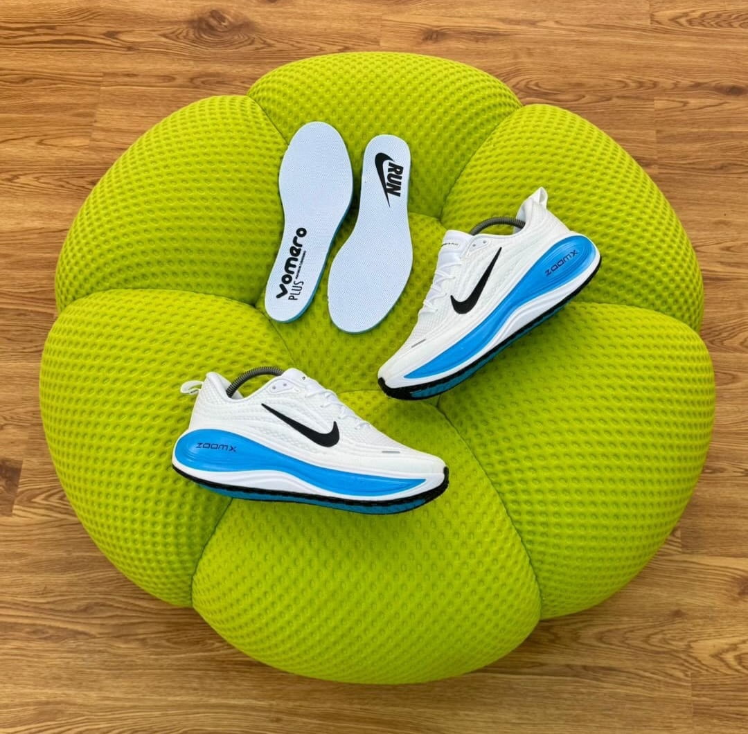 Nike Vomero Plus White Blue Running Shoes