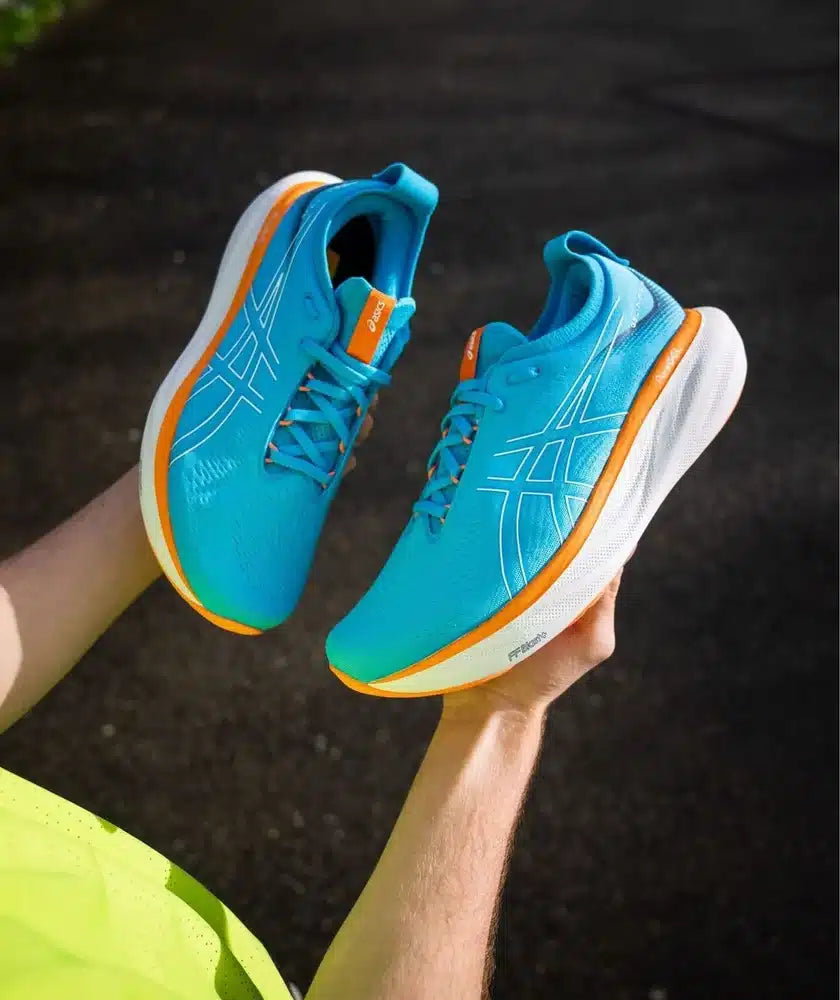 Asics Gel Nimbus 25 Blue Green Running Shoes