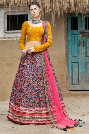MultiPrintedPartyWearLatestDesignerLehengaCholi1613 1