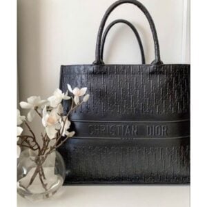 Christian Dior Handbag Tote With Dust Bag Black S2