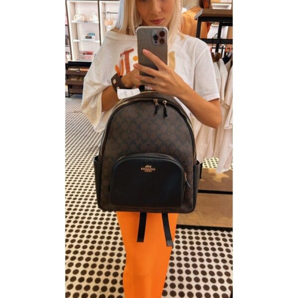 Coach Court Backpack In Signature Canvas With Dust Bag 1 1