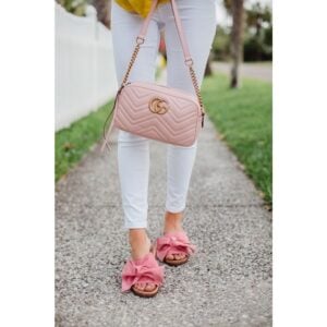 Gucci Bag Marmont Camera Sling Bag Pink With Og Box