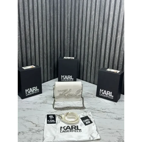 KARL LAGERFELD WOMENS KSIGNATURE GLOSSY SHOULDER BAG 3799rr
