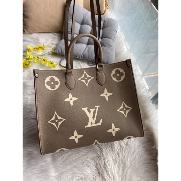 Louiss Vuitton Bag LV On The Go Monogram Leather Tote Bag With Dust Bag Large Khaki 217