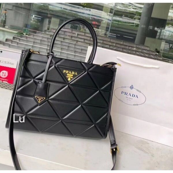 Prada Bag Symbole Medium Sized Tote Bag With Dust Bag Black 2186