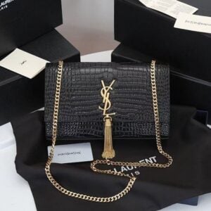 YSL Bag Saint Laurent Kate With OG Box and Dust Bag Gold 702