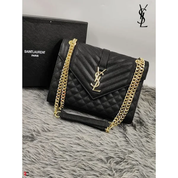 YVES SAINT LAURENT CLASSIC QUILTED WAVE FLAP BAG 3100 3